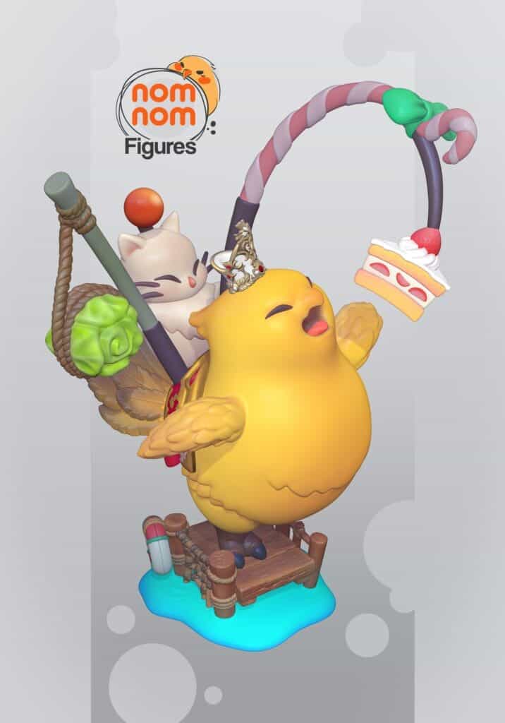 Chibi Chocobo - Final Fantasy - figurka 3D Drukarnia Marzeń