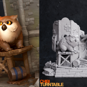 Chibi Owlbear - Baldur's Gate 3 - miniatura 2