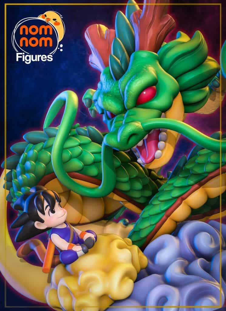 Chibi Shenron & Goku - Dragon Ball - figurka 3D Drukarnia Marzeń