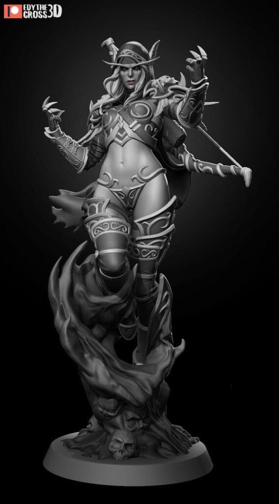 Sylvanas Windrunner - World of Warcraft - figurka 3D Drukarnia Marzeń