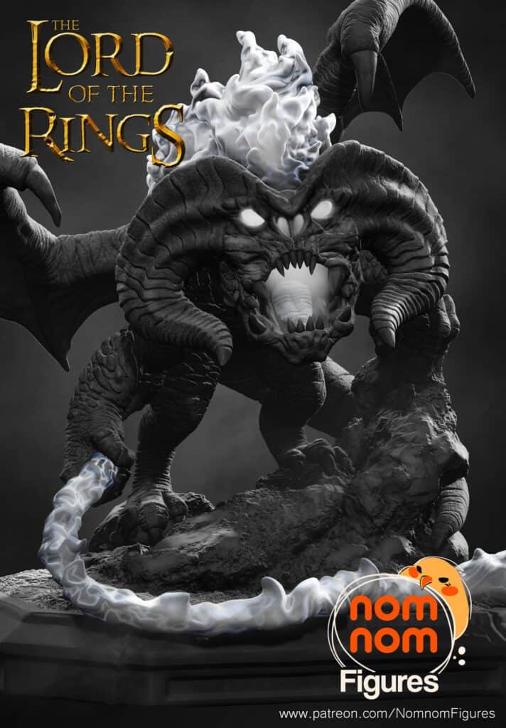 Chibi Balrog - The Lord of the Rings - figurka 3D Drukarnia Marzeń