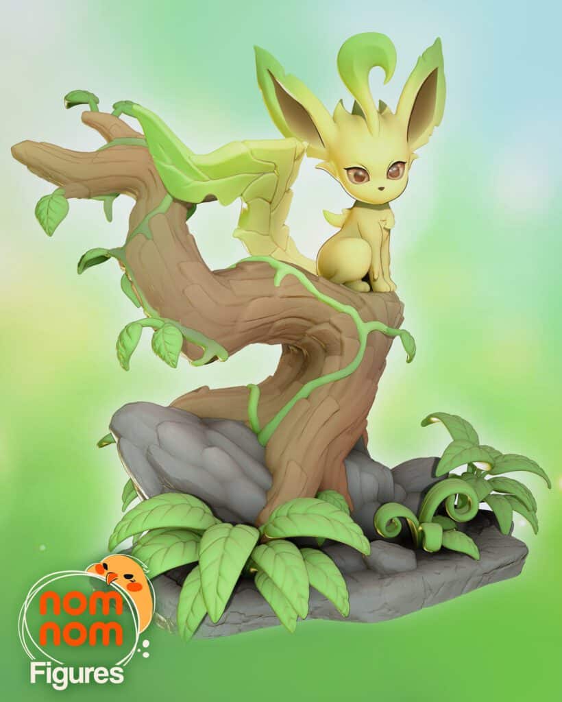 Chibi Leafeon Eevee evolution - Pokemon - figurka 3D Drukarnia Marzeń