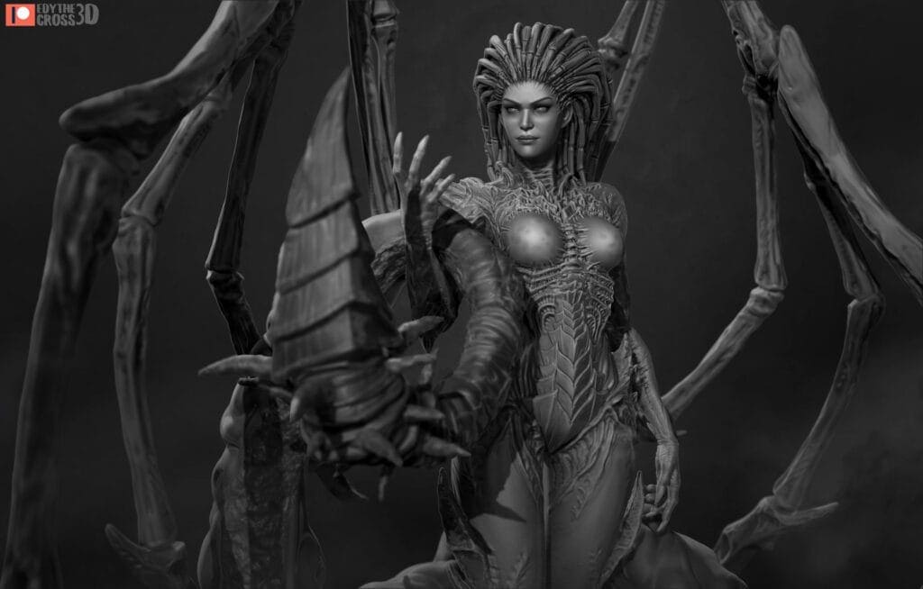Queen of Blades - Starcraft - figurka 3D Drukarnia Marzeń