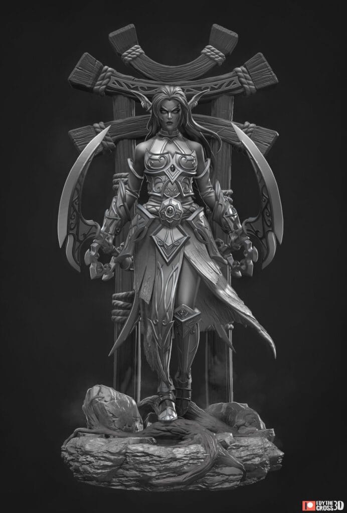 Tyrande Whisperwind - World of Warcraft - figurka 3D Drukarnia Marzeń