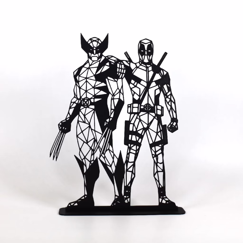 Figurka geometryczna Deadpool i Wolverine - figurka 3D Drukarnia Marzeń