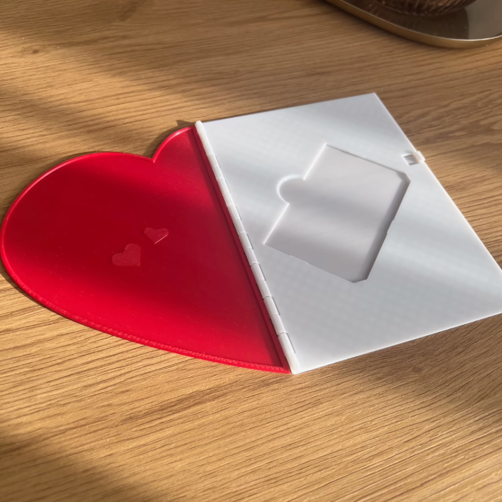 Pudełko na Voucher Kartę Podarunkową Walentynki Serce - figurka 3D Drukarnia Marzeń
