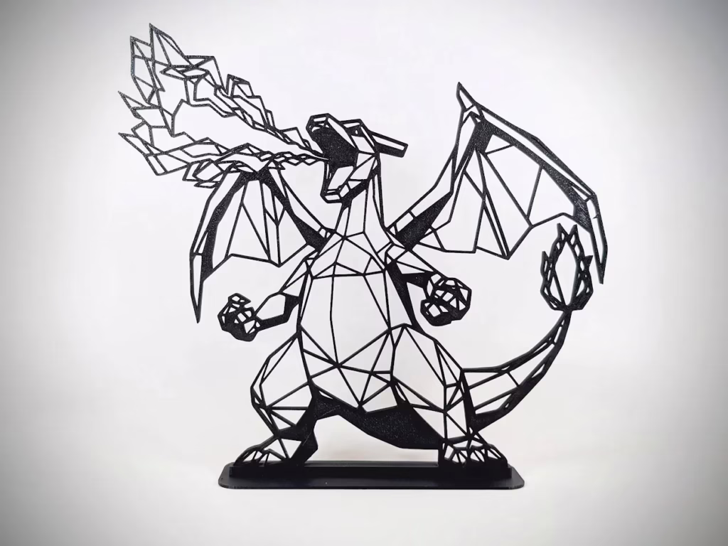 Figurka geometryczna Charizard Pokemon - figurka 3D Drukarnia Marzeń