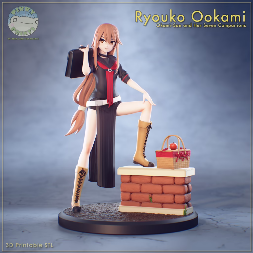Ryouko Ookami - figurka 3D Drukarnia Marzeń