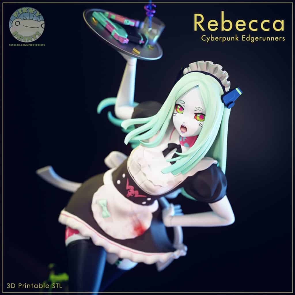 Maid Rebecca - Cyberpunk: Edgerunners - figurka 3D Drukarnia Marzeń