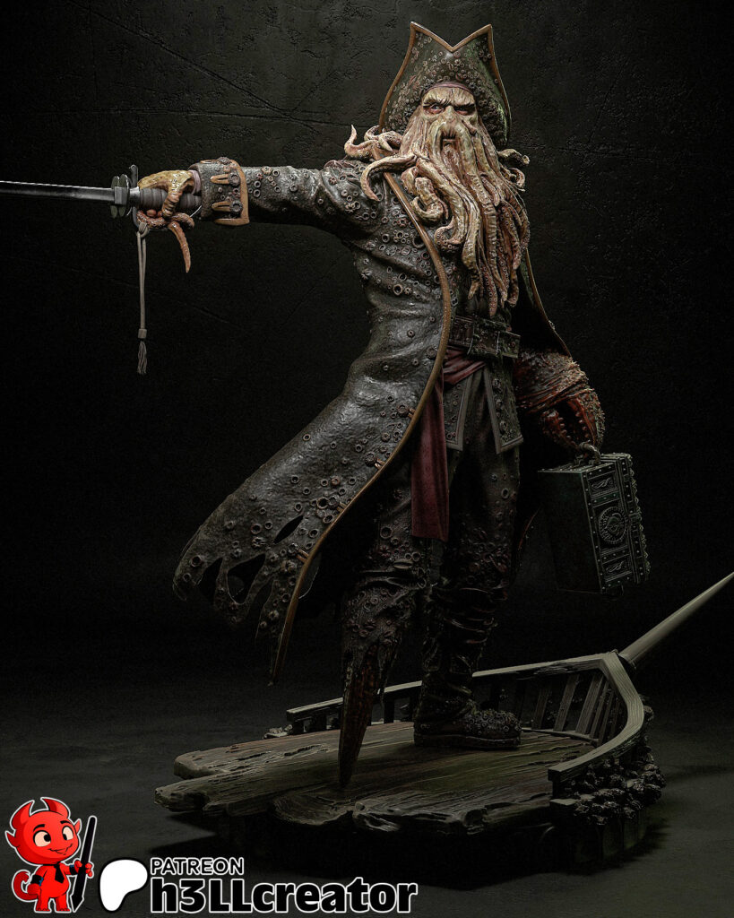 Davy Jones - Pirates of the Caribbean - figurka 3D Drukarnia Marzeń