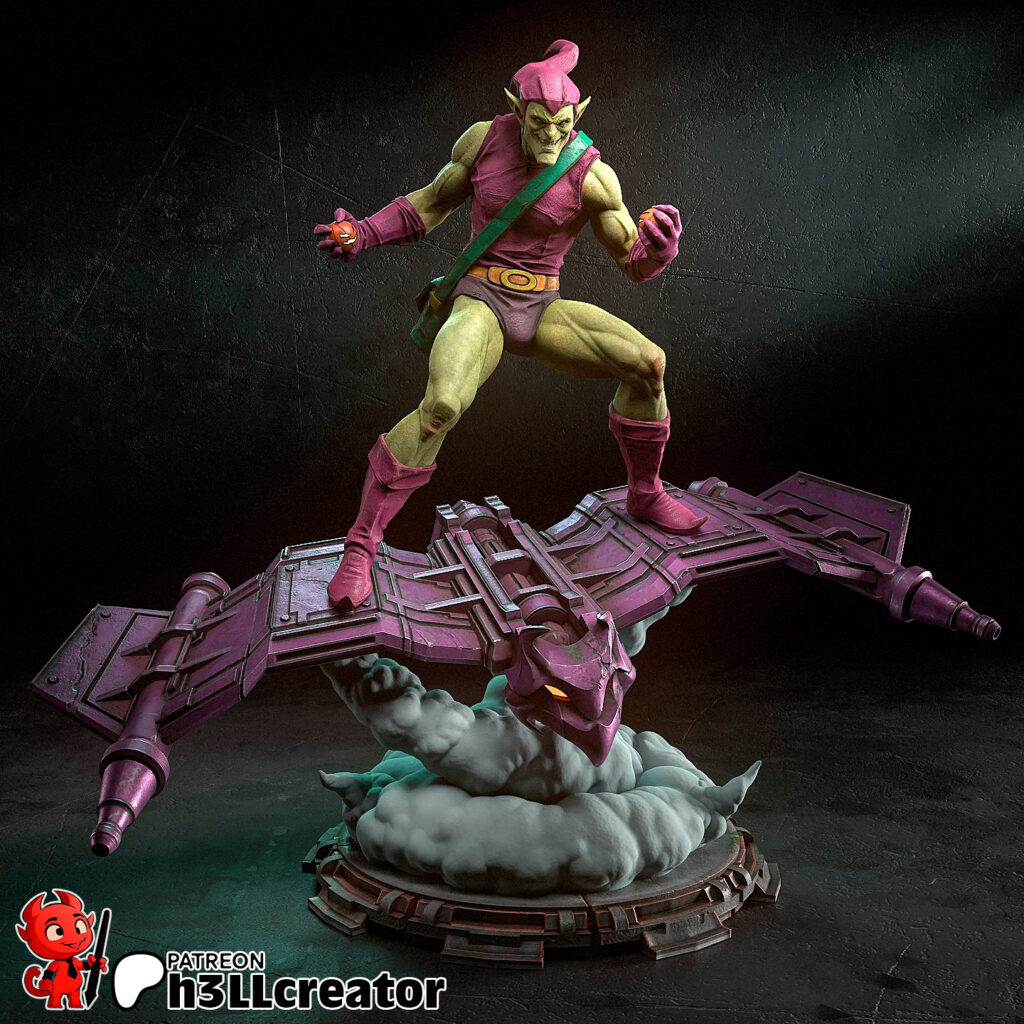 Green Goblin - SpiderMan - figurka 3D Drukarnia Marzeń