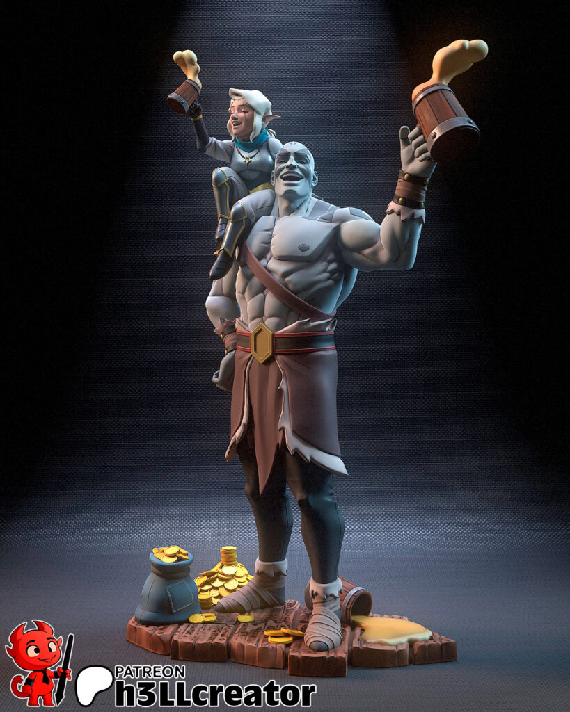 Grog & Pike - The Legend of Vox Machina - figurka 3D Drukarnia Marzeń