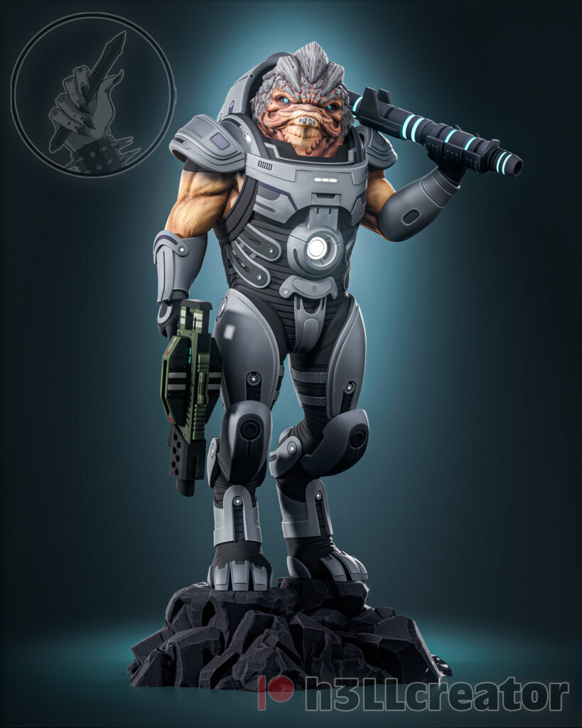 Grunt - Mass Effect - figurka 3D Drukarnia Marzeń