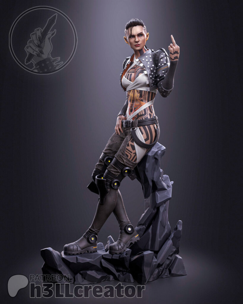 Jack - Mass Effect - figurka 3D Drukarnia Marzeń