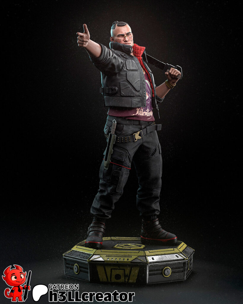 Jackie Welles - Cyberpunk 2077 - figurka 3D Drukarnia Marzeń
