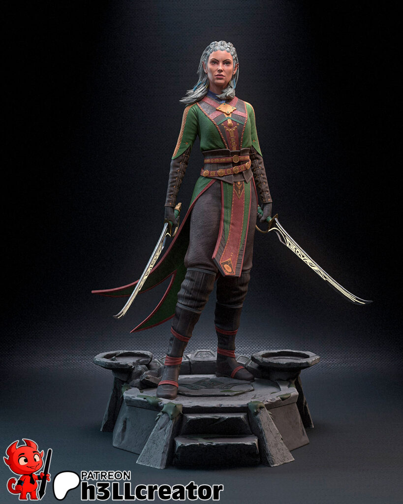 Jaheira - Baldur’s Gate 3 - figurka 3D Drukarnia Marzeń