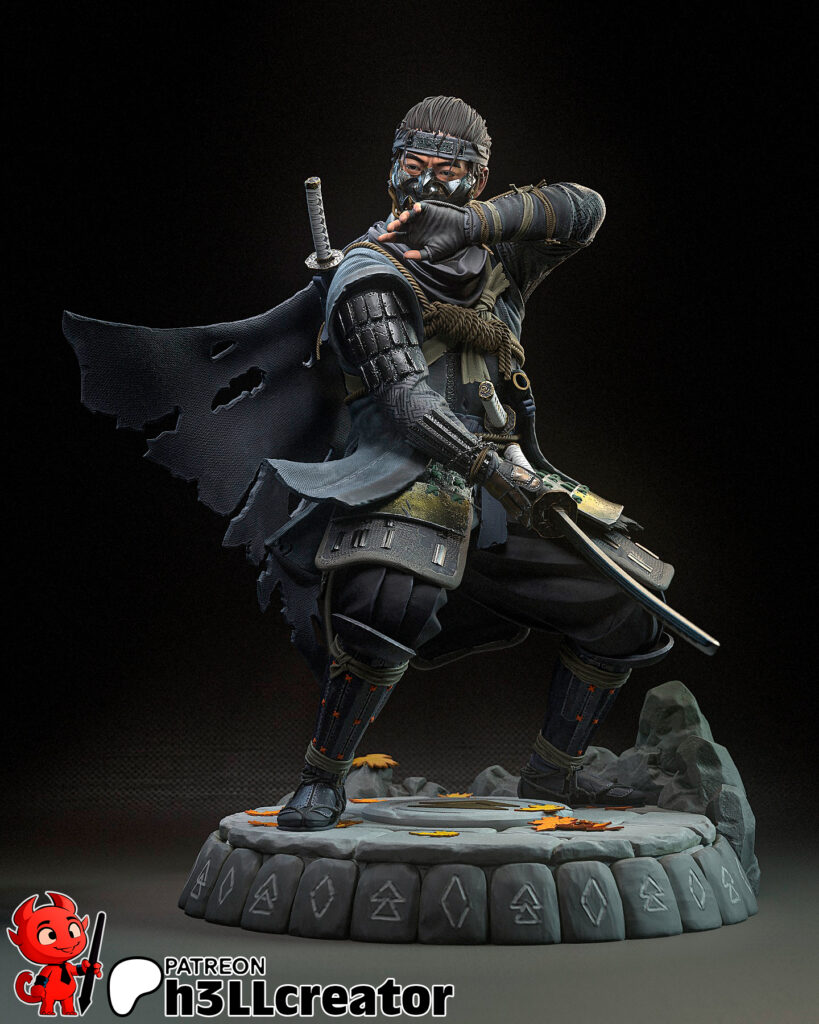 Jin Sakai - Ghost of Tsushima - figurka 3D Drukarnia Marzeń