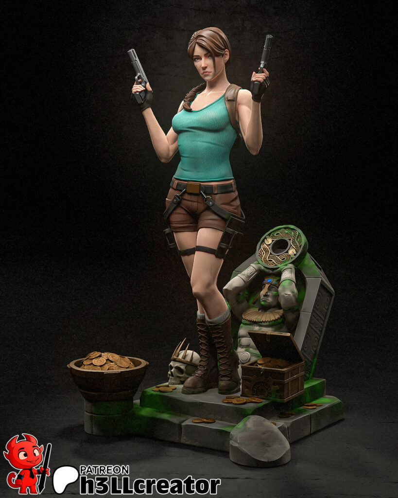 Lara Croft - Tomb Raider - figurka 3D Drukarnia Marzeń