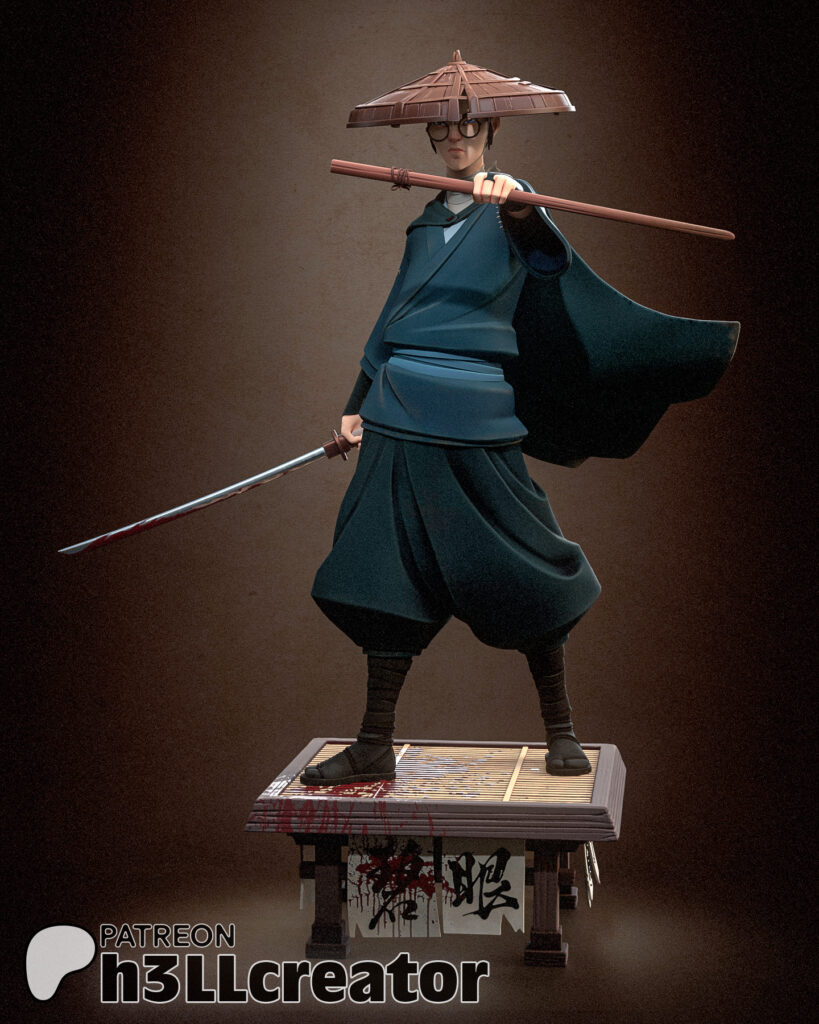 Mizu - Blue Eye Samurai - figurka 3D Drukarnia Marzeń