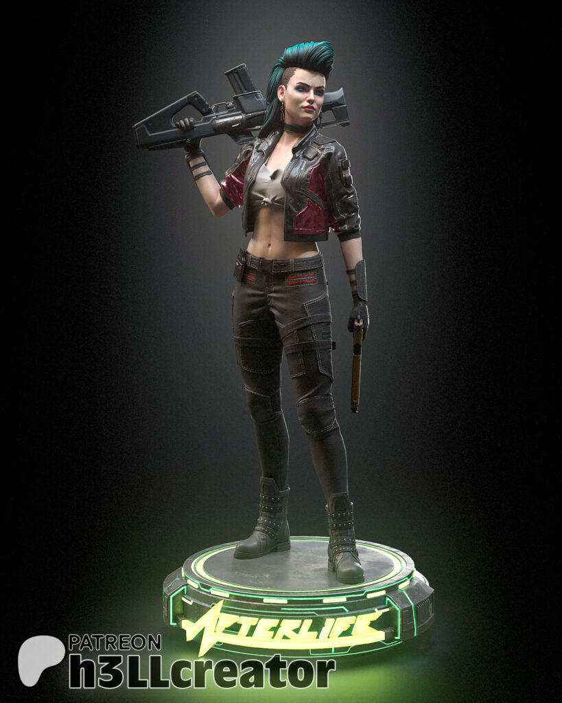 Rogue Amendiares - Cyberpunk 2077 - figurka 3D Drukarnia Marzeń