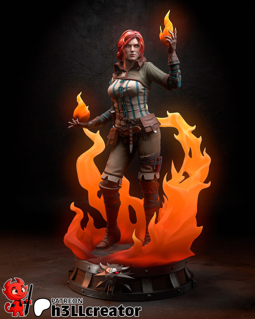 Triss Merigold - Wiedźmin - figurka 3D Drukarnia Marzeń