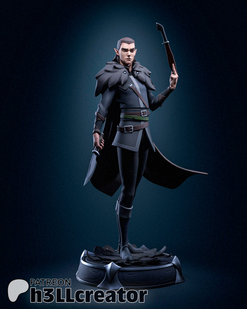 Vax'ildan - The Legend of Vox Machina - figurka 3D Drukarnia Marzeń
