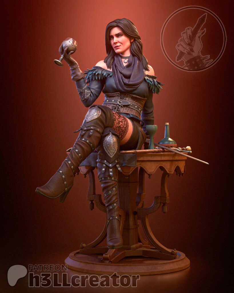 Yennefer - Wiedźmin - figurka 3D Drukarnia Marzeń