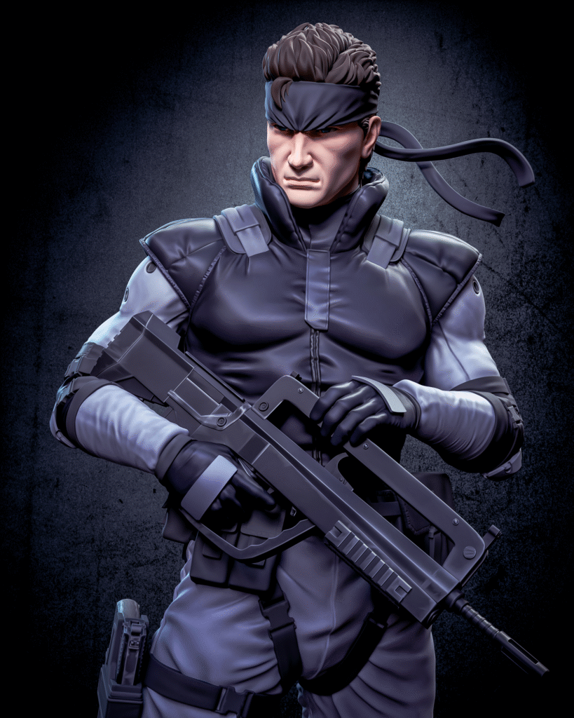 Solid Snake - Metal Gear Solid - figurka 3D Drukarnia Marzeń