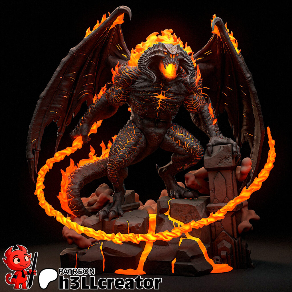 Balrog - The Lord of the Rings - figurka 3D Drukarnia Marzeń