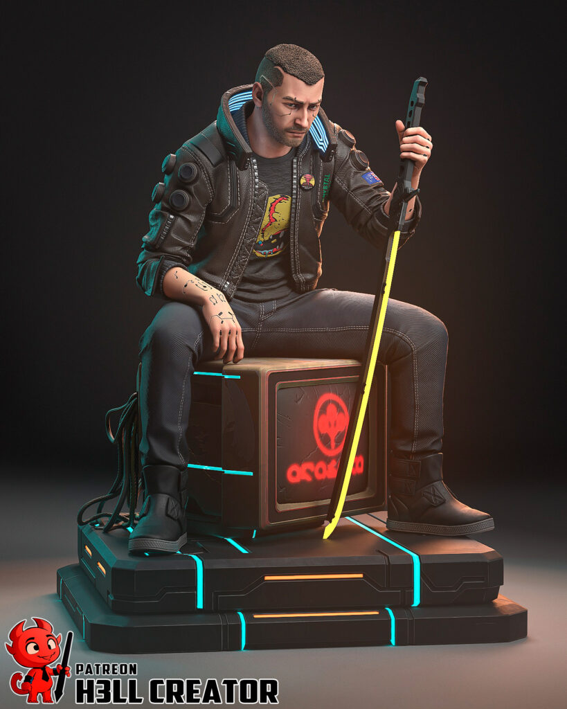 V - Cyberpunk 2077 - figurka 3D Drukarnia Marzeń