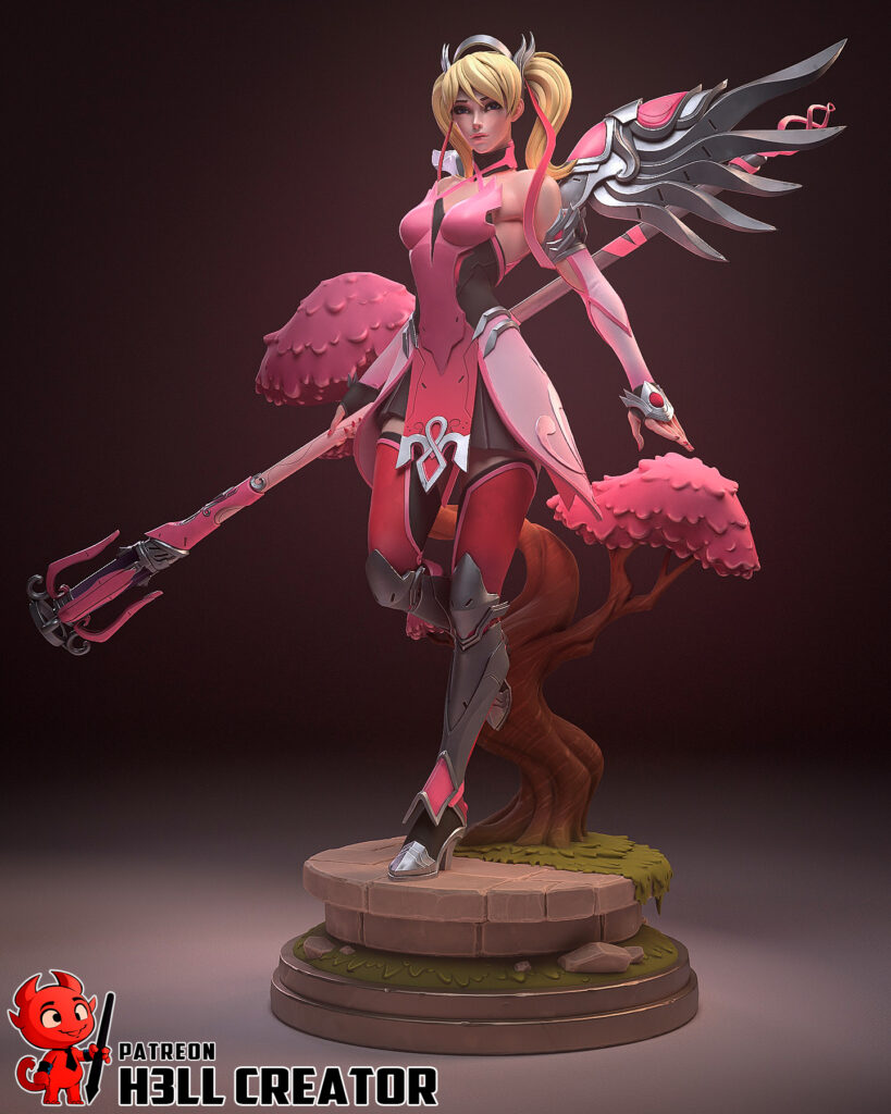 Mercy - Overwatch - figurka 3D Drukarnia Marzeń