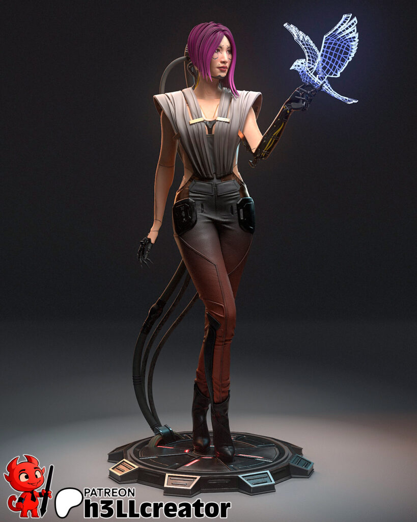 Songbird - Cyberpunk 2077 - figurka 3D Drukarnia Marzeń