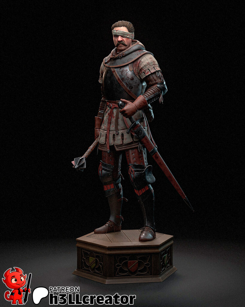 Jan Zizka - Kingdom Come Deliverance - figurka 3D Drukarnia Marzeń