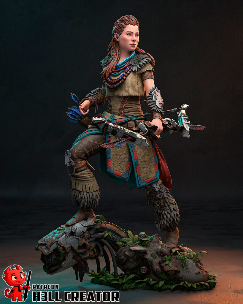 Aloy - Horizon Zero Dawn - figurka 3D Drukarnia Marzeń
