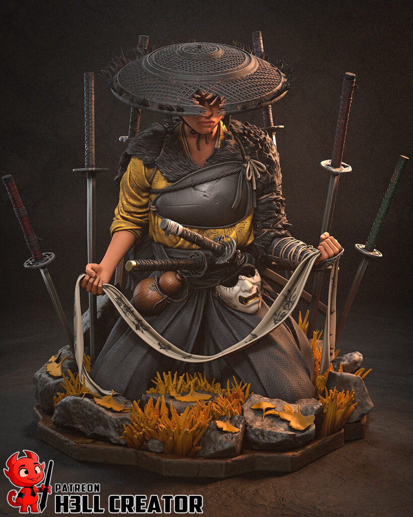 Atsu - Ghost of Yotei - figurka 3D Drukarnia Marzeń