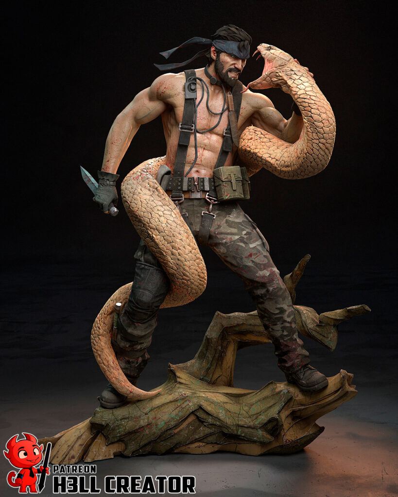 Big Boss - Metal Gear Solid - figurka 3D Drukarnia Marzeń