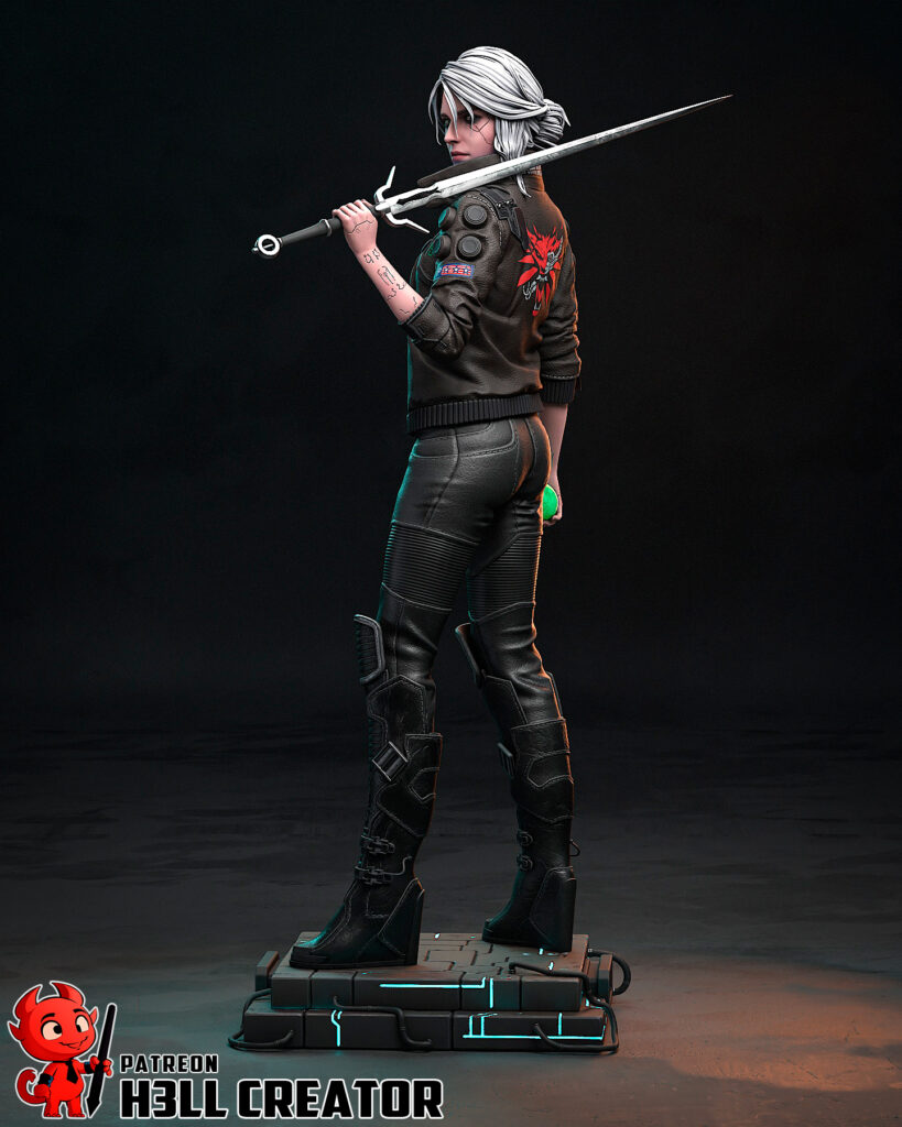 Ciri - Cyberpunk 2077 - figurka 3D Drukarnia Marzeń