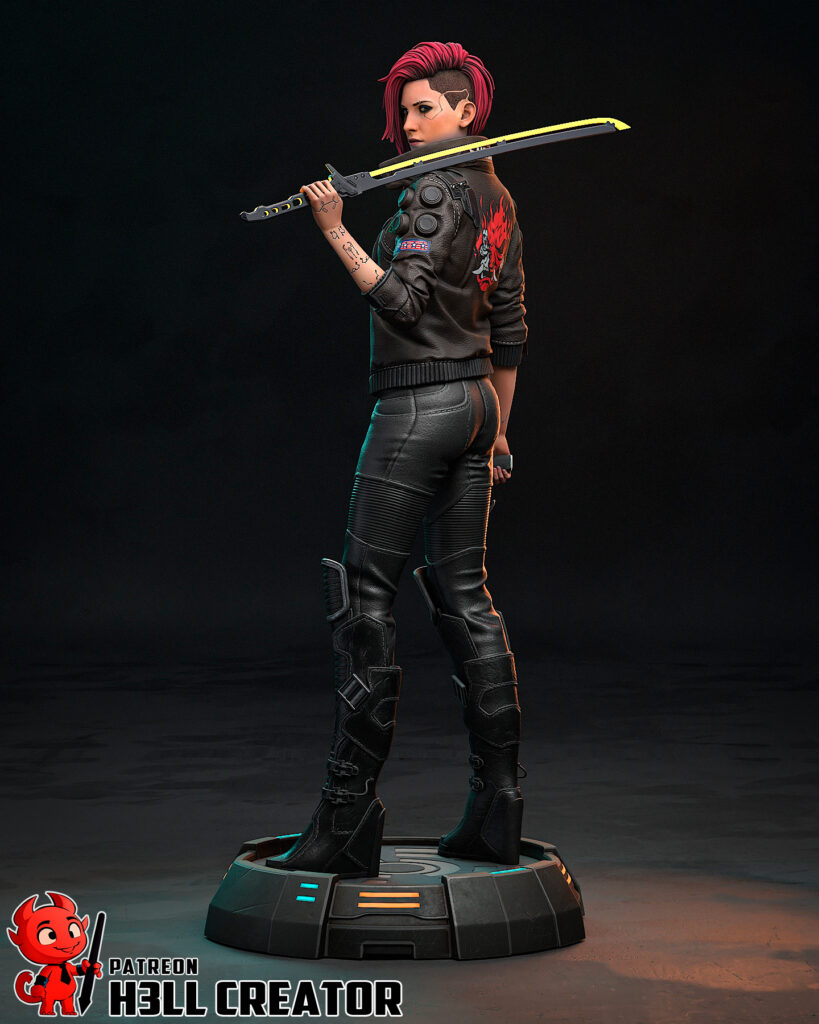 Female V - Cyberpunk 2077 - figurka 3D Drukarnia Marzeń