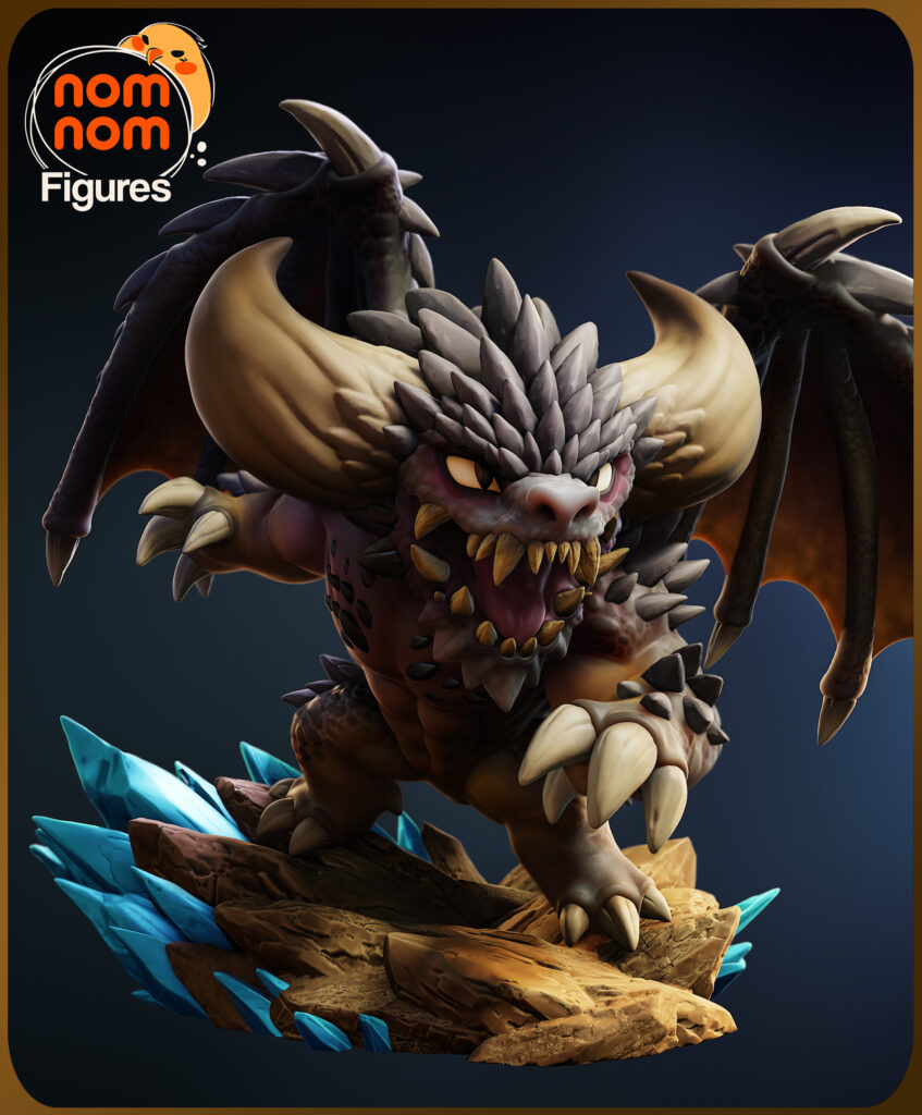 Chibi Nergigante - Monster Hunter World - figurka 3D Drukarnia Marzeń