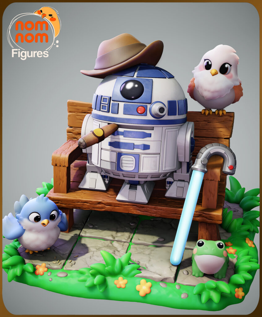 Chibi R2D2 - Star Wars - figurka 3D Drukarnia Marzeń