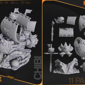 Chibi Thousand Sunny - One Piece - miniatura 6