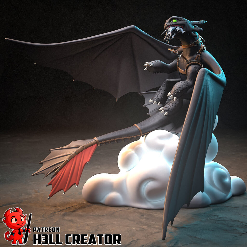 Toothless - How to Train Your Dragon - figurka 3D Drukarnia Marzeń