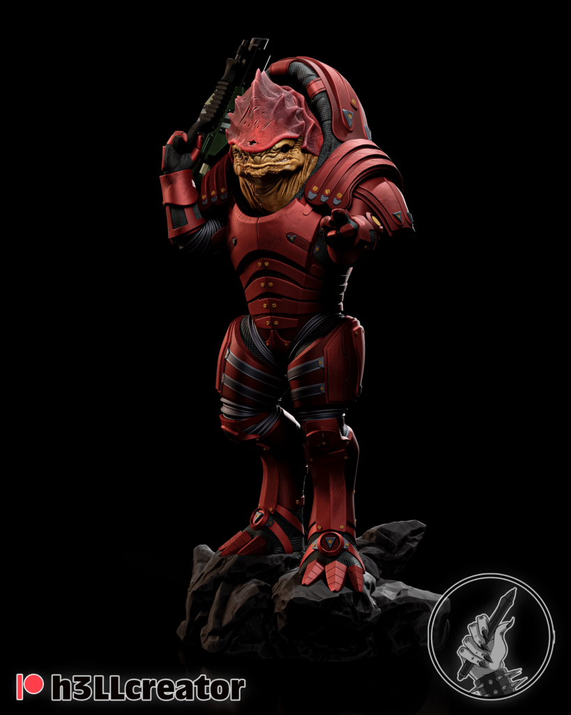 Urdnot Wrex - Mass Effect - figurka 3D Drukarnia Marzeń