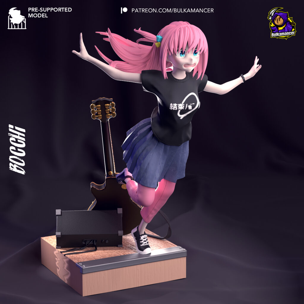 Hitori Gotoh - Bocchi the Rock - figurka 3D Drukarnia Marzeń