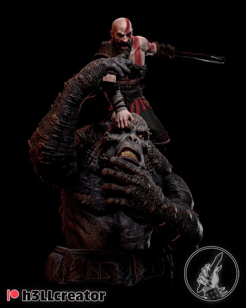 Kratos - God of War - figurka 3D Drukarnia Marzeń