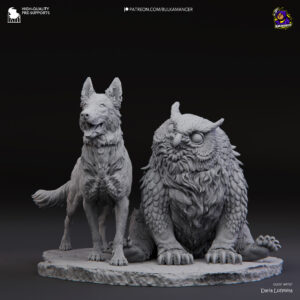 Scratch & Owlbear Cub - Baldur’s Gate 3 - miniatura 2