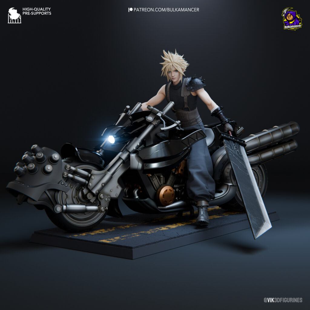 Cloud Strife - Final Fantasy - figurka 3D Drukarnia Marzeń