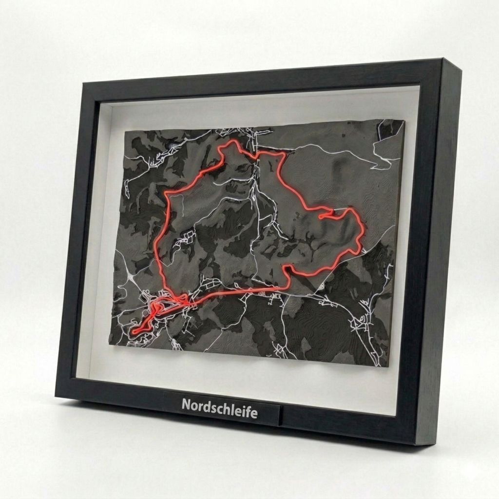 Nurburgring - Nordschleife - (Niemcy) - Tor wyścigowy 3d w ramce - figurka 3D Drukarnia Marzeń